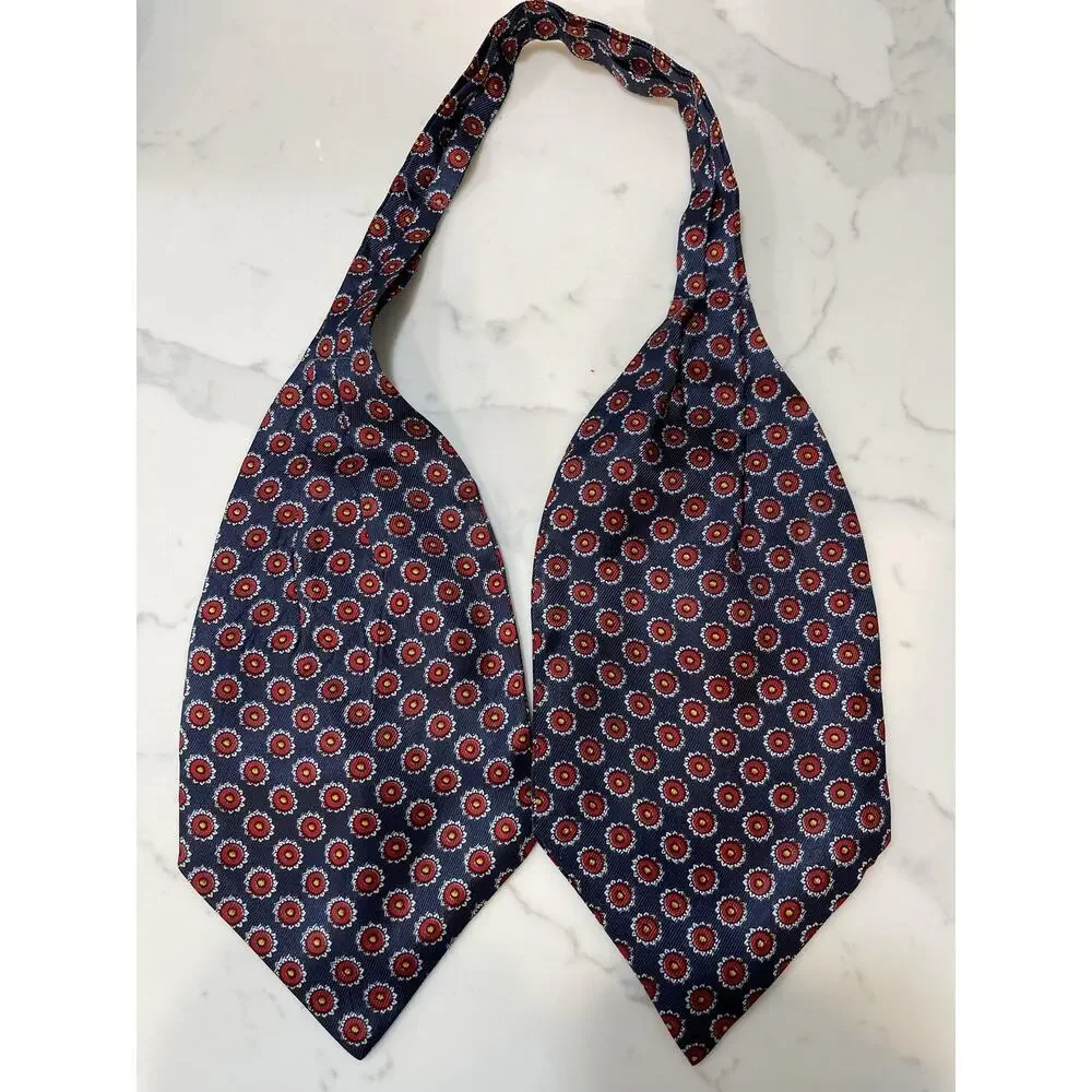 Mens Blue Ascot Cravat One Size Self-Tie Formal Adjustable Classic